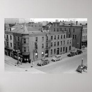 Amerikaans hotel, Dubuque, Iowa, 1940 Poster