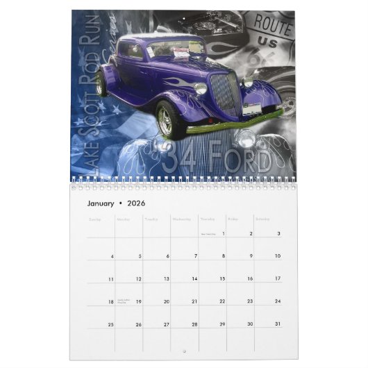 Amerikaans ijzer kalender (Jan 2026)