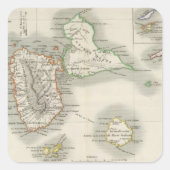 Amerikaans imperium vierkante sticker (Voorkant)