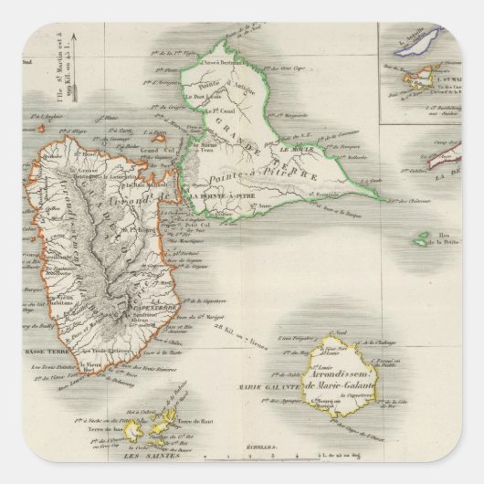 Amerikaans imperium vierkante sticker (Voorkant)