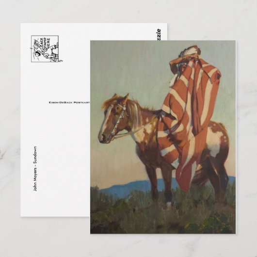 Amerikaans Indiaans Briefkaart (Voorkant / Achterkant)