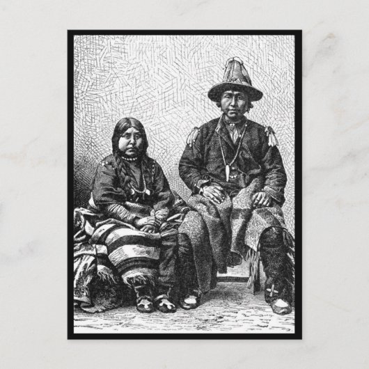 Amerikaans Indiaans Briefkaart (Voorkant)