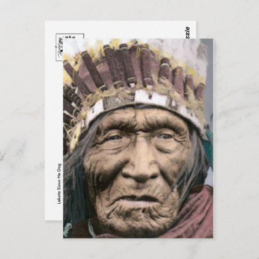 Amerikaans Indiaans Briefkaart (Voorkant / Achterkant)