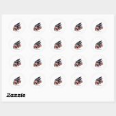 amerikaans - indiaans ronde sticker (Vel)