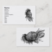 Amerikaans-Indiaans Visitekaartje (Voorkant / Achterkant)