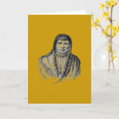 Amerikaans Indiaans Wenskaart Kaart (Gele Bloem)