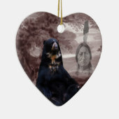 Amerikaans Indiaans zwart beer Keramisch Ornament (Rechts)