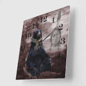 Amerikaans Indiaans zwart beer Vierkante Klok (Hoek)