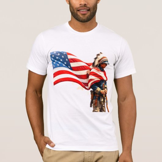 Amerikaans-indiaanse soldaat t-shirt (Voorkant)