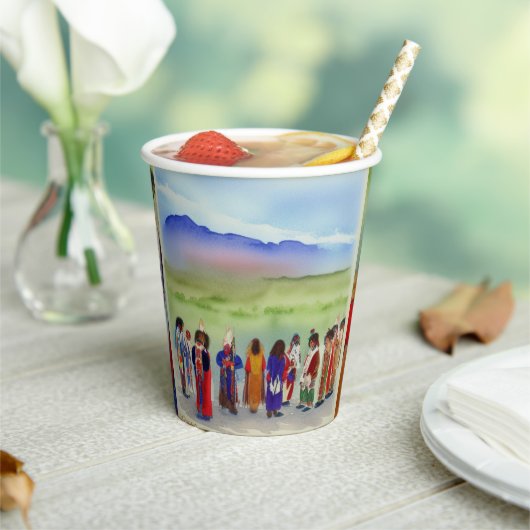 Amerikaans Indiaas Collectie Papieren Bekers (Insitu)