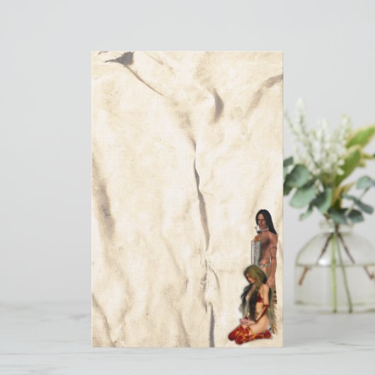 Amerikaans Indiaas paar Stationery Briefpapier (Staand voorkant)