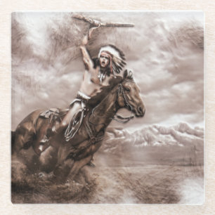 Amerikaans Indiaas ringpaard Glazen Onderzetter