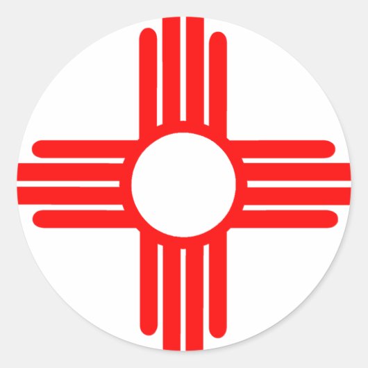 Amerikaans Indiaas zonnesymbool Ronde Sticker (Voorkant)