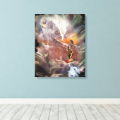 Amerikaans-Indische bruiloft-vignette Canvas Afdruk (Insitu (Houten vloer))