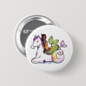 Amerikaans-Indische Zeemeermin en paard Ronde Button 5,7 Cm (Voorkant /achterkant)