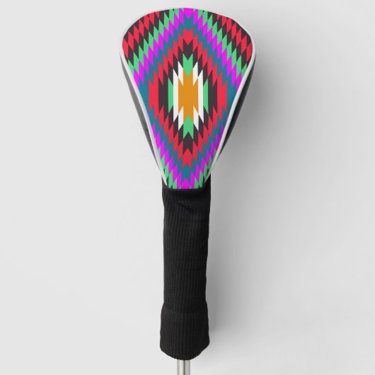 Amerikaans inheems motief indie geometrisch patroo golfheadcover (Voorkant)