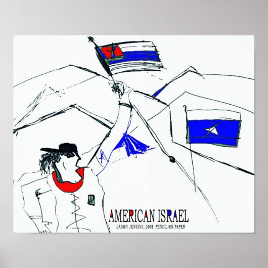 AMERIKAANS ISRAËL POSTER (Voorkant)