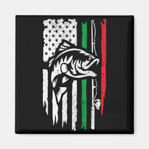 Amerikaans Italiaans B Visvlag Voor Visser Italia Magneet