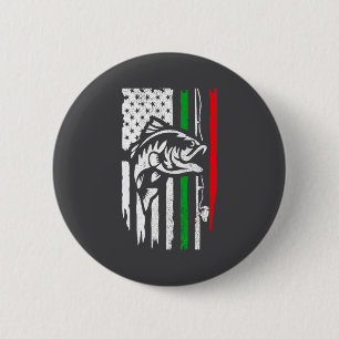 Amerikaans Italiaans B Visvlag Voor Visser Italiaa Ronde Button 5,7 Cm