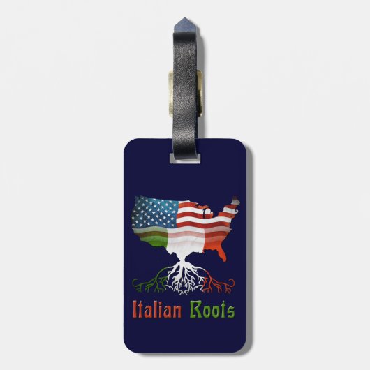 Amerikaans Italiaans Bagagelabel (Achterkant verticaal)