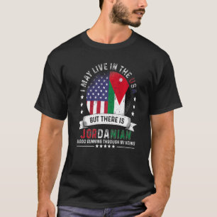 Amerikaans Jordaans huis in Amerikaanse Patriot Am T-shirt