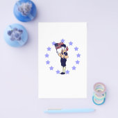 Amerikaans juli 4 Vlag en vuurwerk Flyer (Enkel)