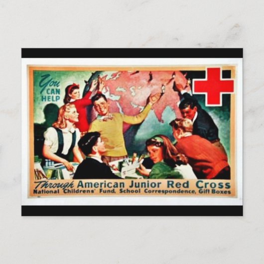 Amerikaans Junior Rode Kruis Briefkaart (Voorkant)