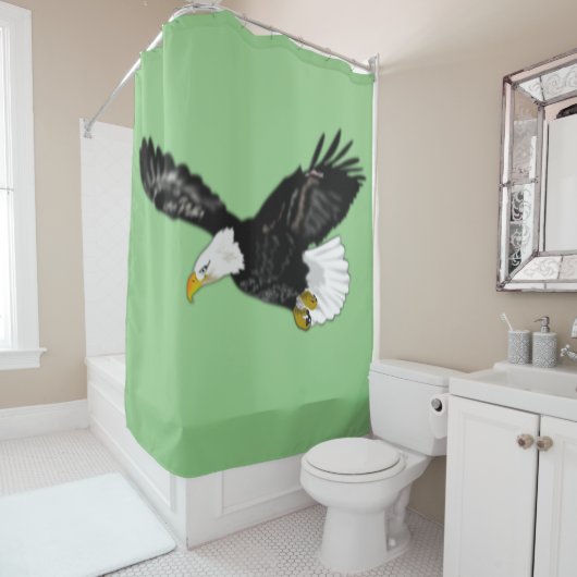 Amerikaans kaal adelaar douchegordijn (In situ)