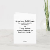 Amerikaans Kaal Eagle dankt u kaardt Bedankkaart (Achterkant)