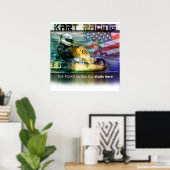 Amerikaans karting poster (Thuiskantoor)