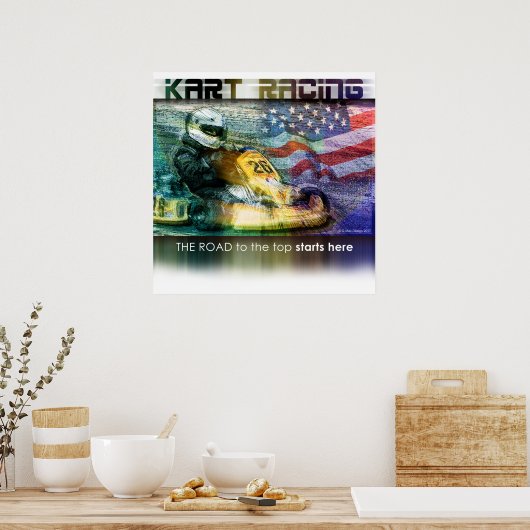 Amerikaans karting poster (Keuken)