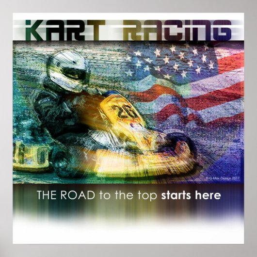 Amerikaans Karting Poster (Voorkant)