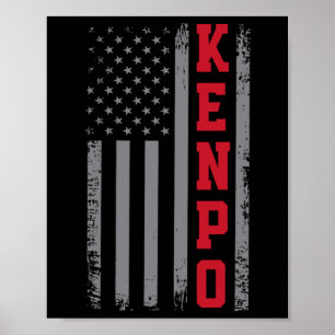 Amerikaans Kenpo Karate Design US Vlag Martial Art Poster