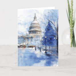 Amerikaans Kerstboom op Capitol Hill Kerstkaart Feestdagen Kaart