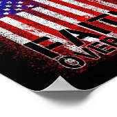 Amerikaans kerstvioolpatriottisch vierkant met vla poster (Hoek)