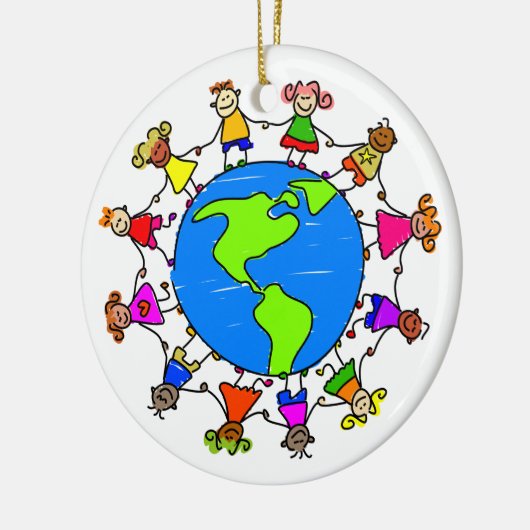 Amerikaans Kind Keramisch Ornament (Links)