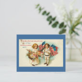 Amerikaans Kind met vlaggen Briefkaart (Staand voorkant)