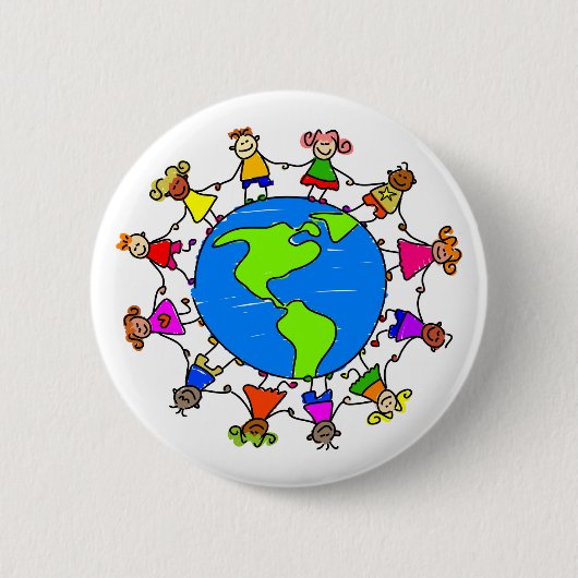 Amerikaans Kind Ronde Button 5,7 Cm (Voorkant)