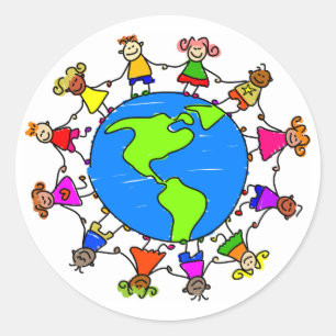 Amerikaans Kind Ronde Sticker