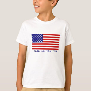 Amerikaans Kinder T-shirt met de vlag van de Veren