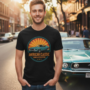 Amerikaans Klassiek Spierauto Retro T-Shirt