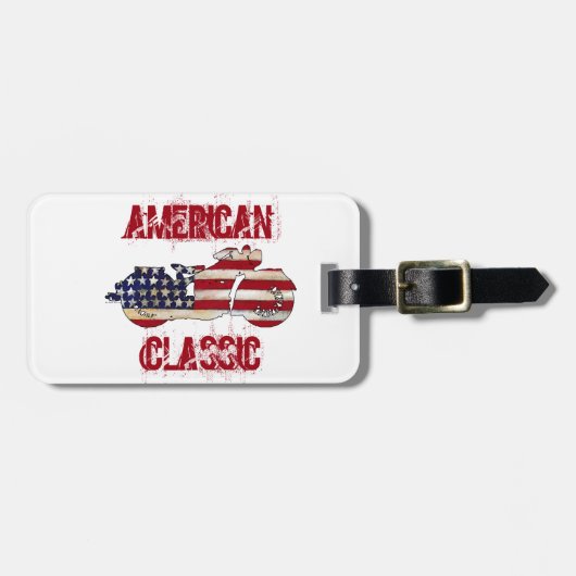 Amerikaans Klassieker Bagagelabel (Voorkant horizontaal)