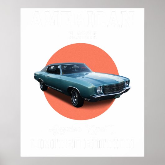 Amerikaans klassieker echte kwaliteit gelimiteerde poster (Voorkant)