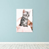 Amerikaans Korthaar 11 Canvas Afdruk (Insitu (Houten vloer))