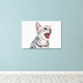 Amerikaans Korthaar 5 Canvas Afdruk (Insitu (Houten vloer))