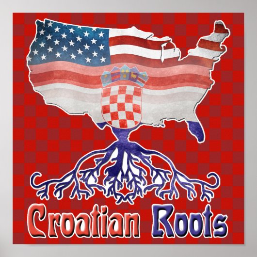 Amerikaans Kroatisch Poster (Voorkant)