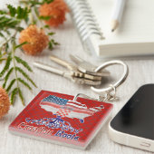 Amerikaans Kroatisch rotstoetsenbord Sleutelhanger (Voorkant Rechts)