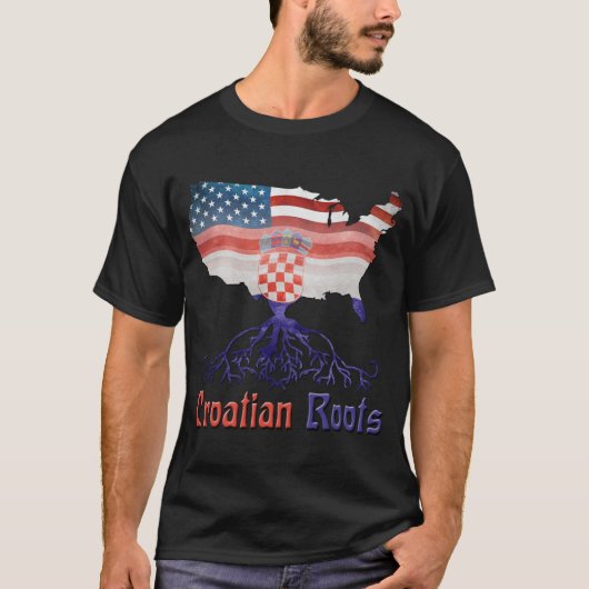 Amerikaans Kroatisch T-shirt (Voorkant)