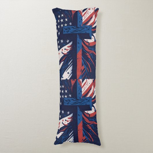 Amerikaans kruis lichaamskussen (Voorkant Verticaal)