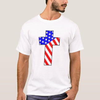 Amerikaans kruis t-shirt